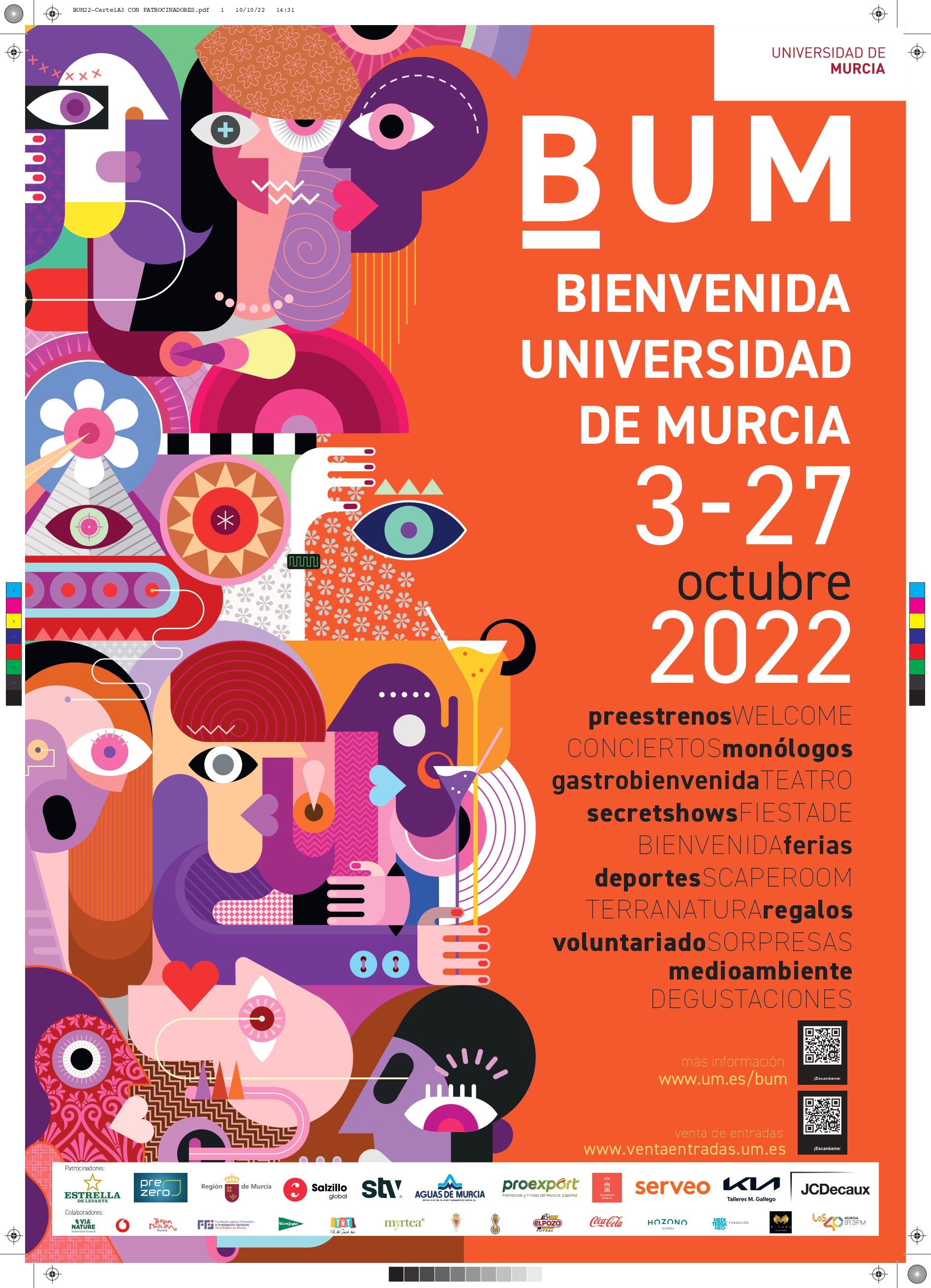 Cartel BUM 2022 Universidad de Murcia